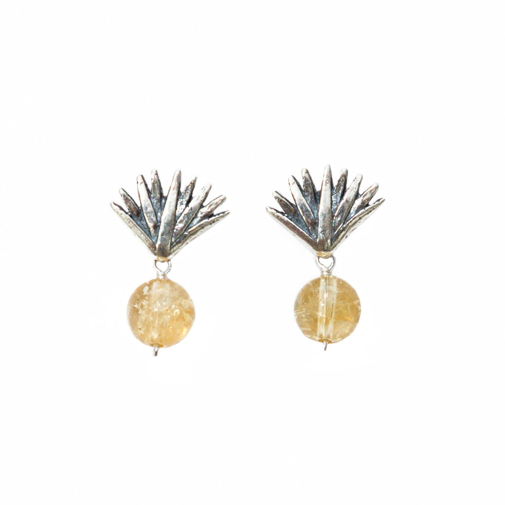 Aretes Agave Sueño 2.1 Citrina Gabriela Sánchez