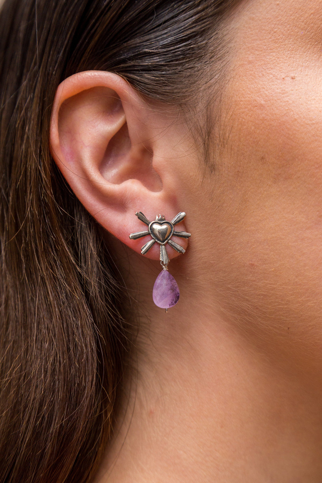 Aretes Querido México Amatista AM017 Aretes