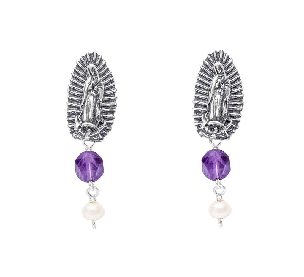 Aretes Virgen Amatista Gabriela Sánchez Aretes