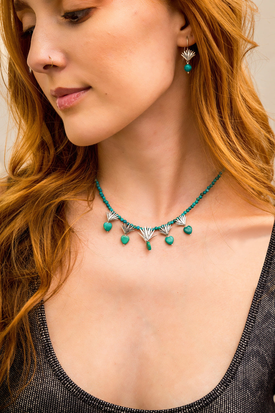 Collar Corazón Turquesa Gabriela Sánchez Collar