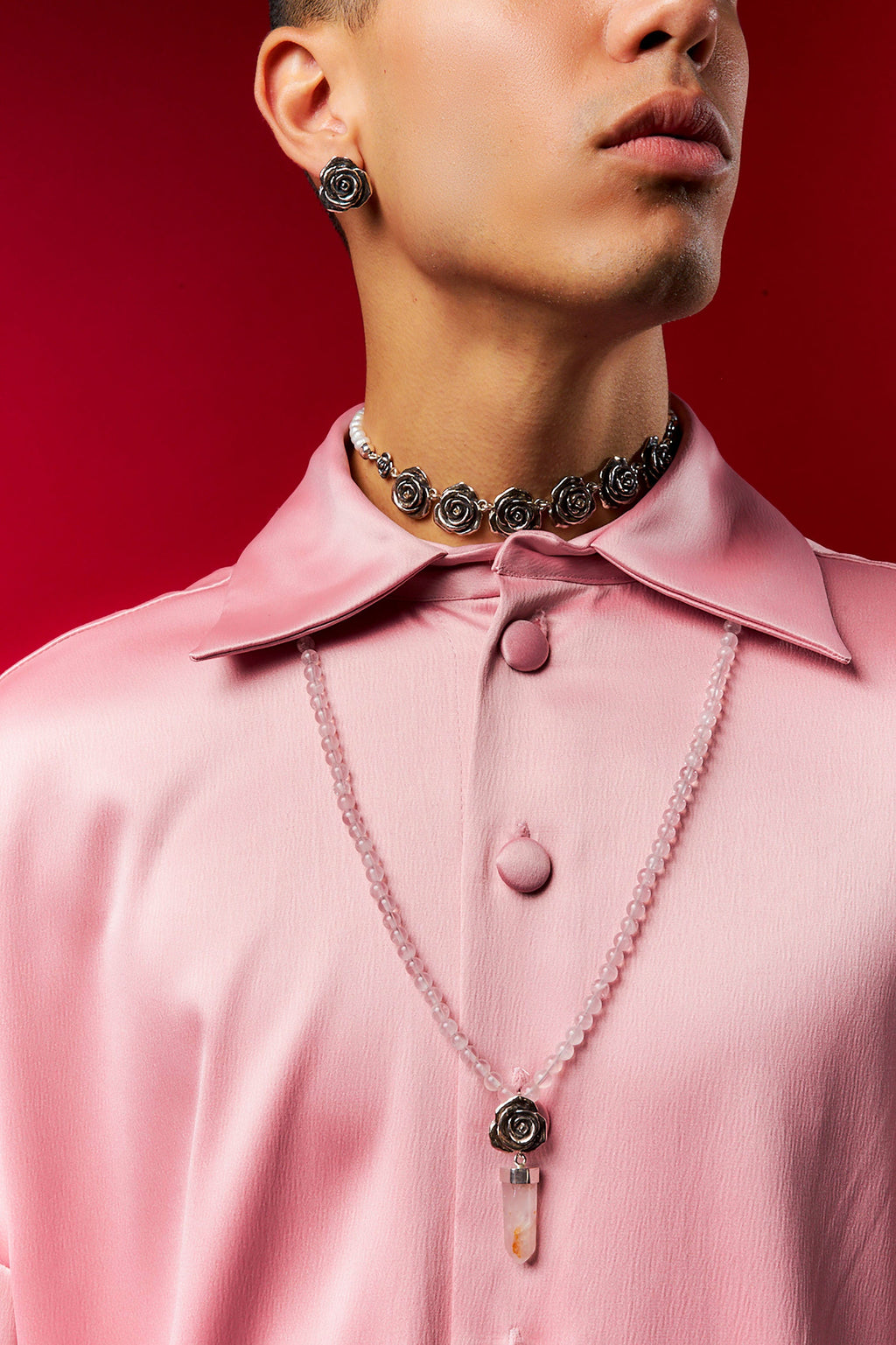 Collar Ramo de Rosas Plata Gabriela Sánchez Collar