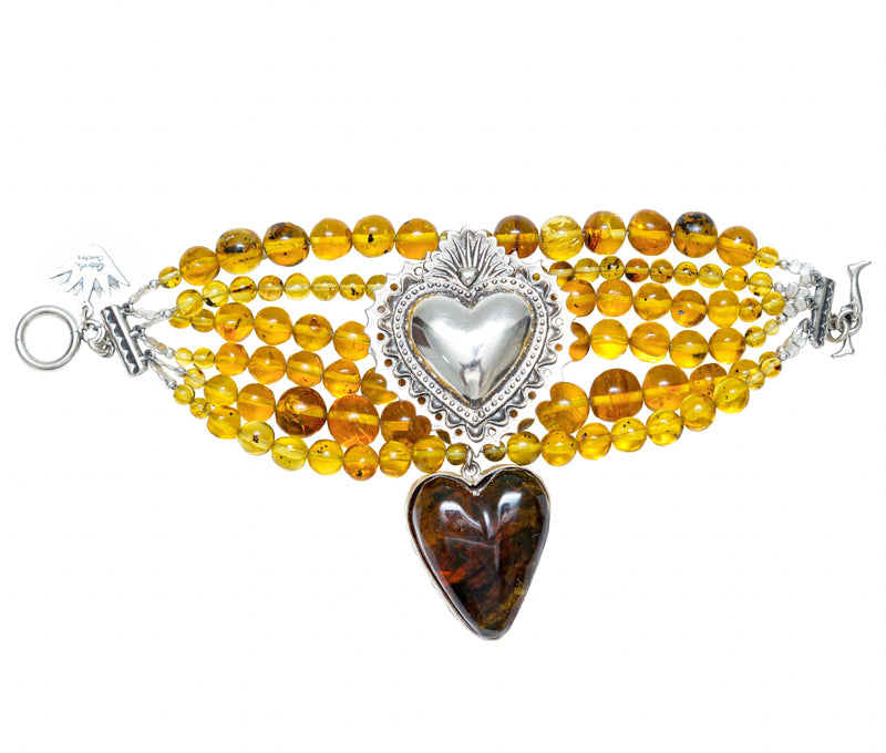 Pulsera Reflejo de Corazón Ámbar 22NAV011 Pulsera